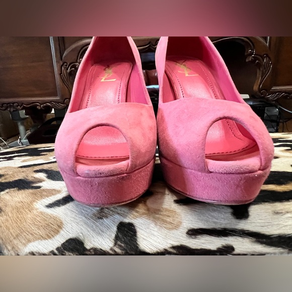 *SOLD* YSL ~ Pink Suede Heels - Picture 6 of 10